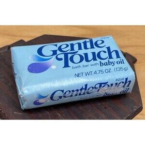 Vintage Gentle Touch Bath Bar Soap With Baby Oil 4.74 Oz Size Prop New Old Stock